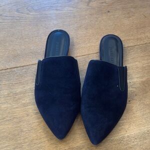 Jenni Kayne Navy Suede Mules